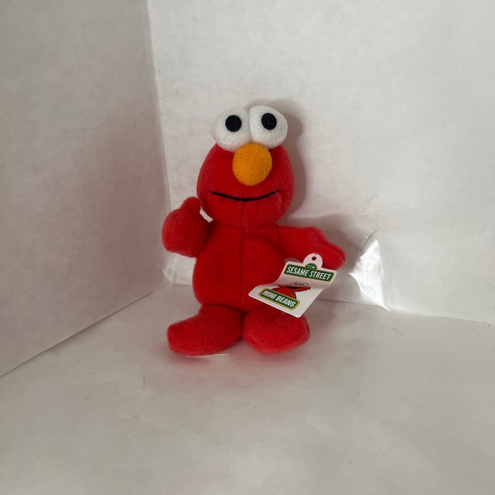 Vintage 1999 Kellogg's Mini Beans Plush Sesame Street Muppet ELMO 4" NWT Toy